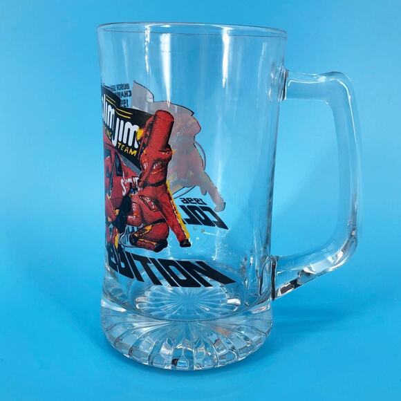 glass beer mug 1996 Slim Jim Racing Team NASCAR Busch Series - Picture 3 of 4